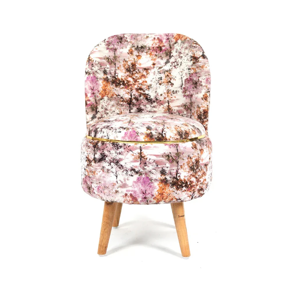 Printed Ottoman Pouffe Chair - Image 2