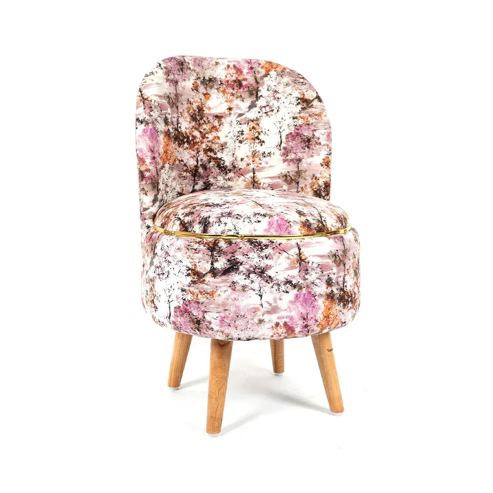 Printed Ottoman Pouffe Chair - Image 3